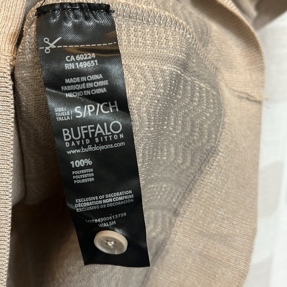 BUFFALO DAVID BITTON
Walsh Button-Front Beige Short Sleeve knit Shirt Size S - Picture 9 of 11